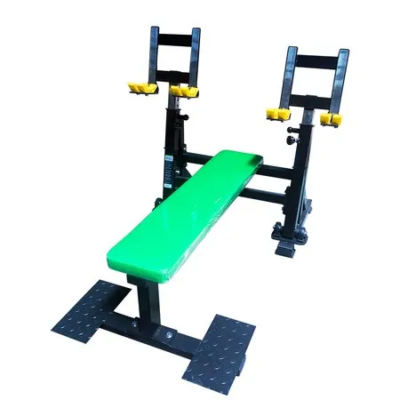 Banco de musculación plano con mancuernas